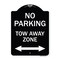 Signmission No Parking Tow Away Zone W/ Bidirectional Arrow Heavy-Gauge Aluminum Sign, 24" x 18", BW-1824-23611 A-DES-BW-1824-23611 - alternate 1